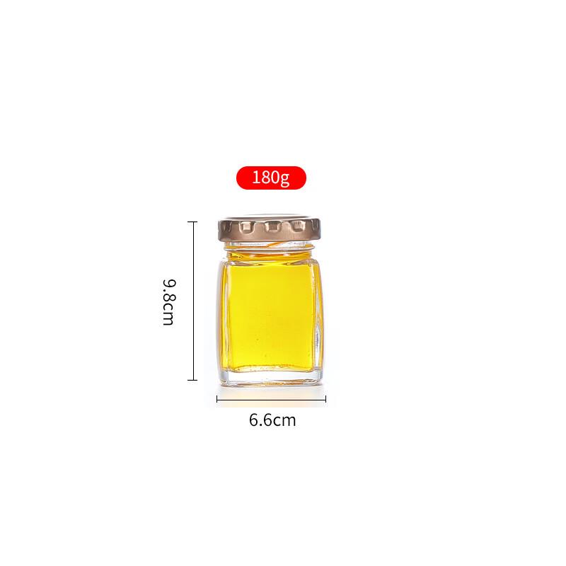 ZISIZ 180ml Transparent Glass Jam Jars with Lids (4-Pack)