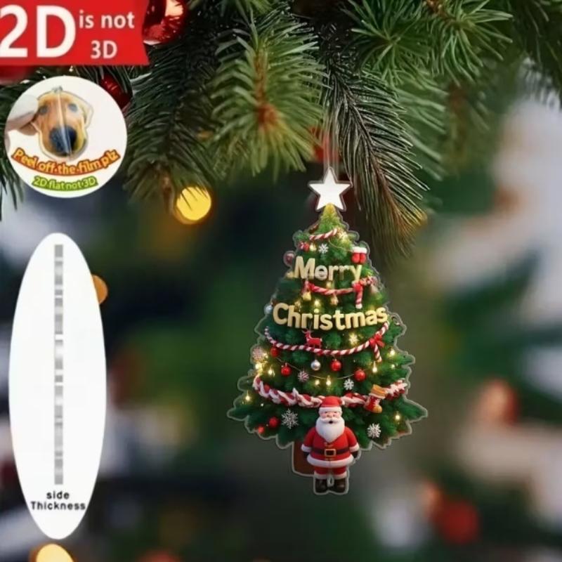 

Cartoon 2D Acrylic Horse Pendant Car Rearview Mirror Christmas Trees Hanging Ornaments Xmas Party Home Decoration Accessories A4