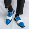 Men Oxfords Dress Brogues Derbys Formal Business Blue Red Leather Shoes Tuxedo Wedding Shoes Over Sized