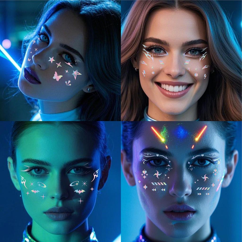 Colorful Gradient Eye Corner Sticker Eye Makeup Sticker Butterfly Star Makeup Sticker