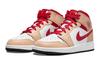 Jordan 1 Mid Light Curry Cardinal GS 554725-201
