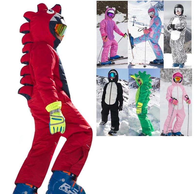 Phibee Kids  Cartoon Animal One-Piece Ski Suit