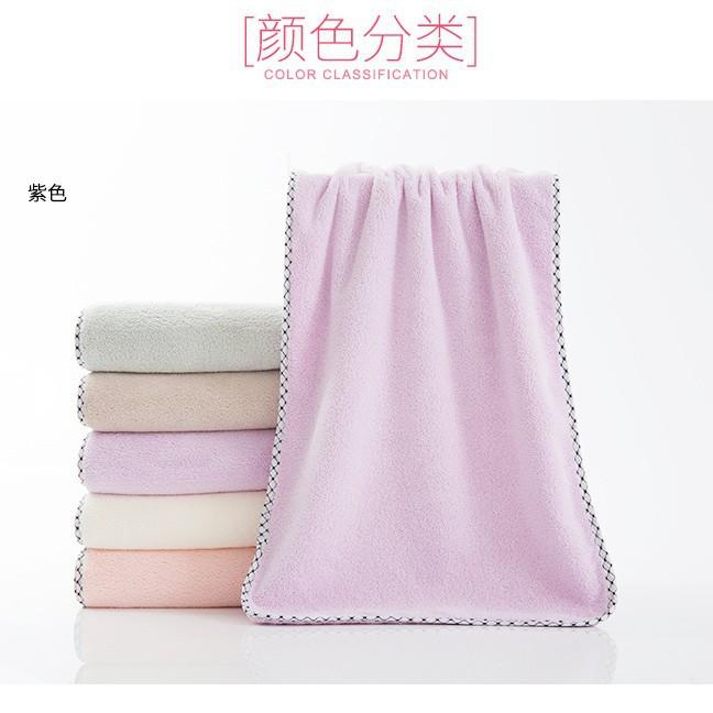 

Полотенце Утолщенный коралловый флис высокой плотности Взрослый подшитый Мягкий впитывающий бытовой лицевой платок 35*75 фиолетовый