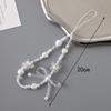 Creative  Love Heart Pearl Bow Mobile Phone Strap Beads Lanyard Keychain Luggage Bag Accessories Anti Lost Cellphone Chain