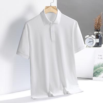 Polo Gömlek Erkek Kısa Kollu Tişört Yaz Buz İpeği İnce Stil Yaka Yarım Kollu İş ve Günlük Giyim