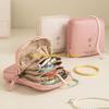 F26C Portable Elegant Jewelry Bag for Storage Waterproof Multi-Compartment for Earrings Bracelets