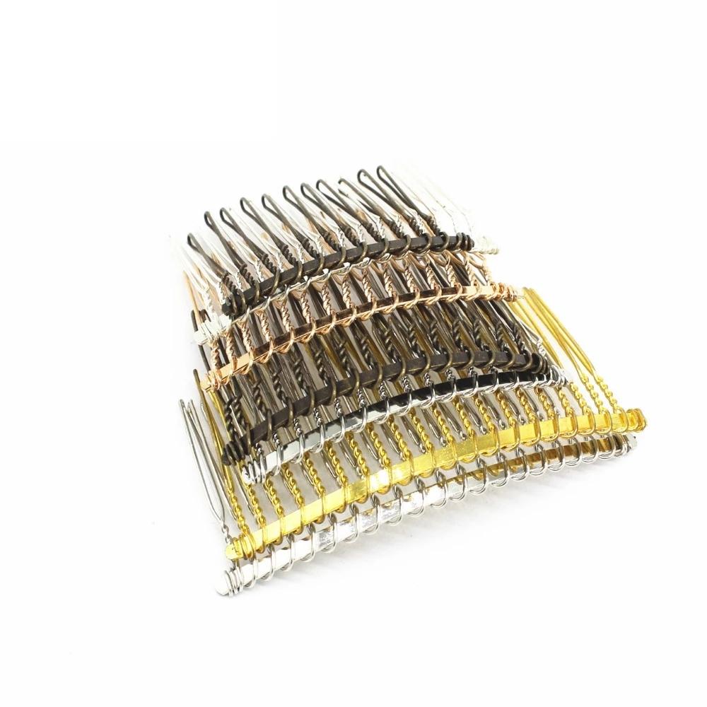 5 PCS Peignes à Cheveux 12/15/20/25/30 Dents Supports Vides Peignes à Cheveux en Métal Base Pour Accessoires Capillaires Fabrication de Bijoux Ornement