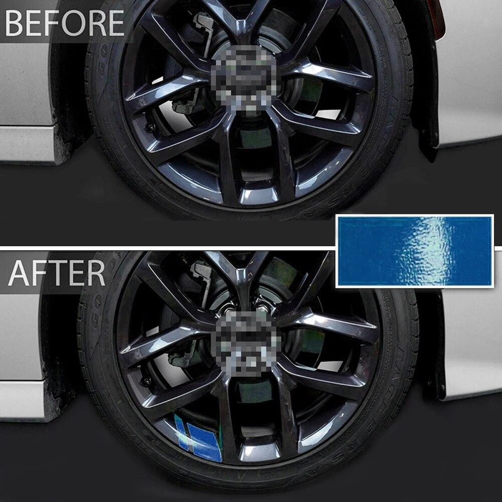 6Pcs Reflective Car Wheel Rim Vinyl Stickers Hash Mark Stripe Racing Wheel Hub Decals for Size 18" - 21" Decorative Sticker