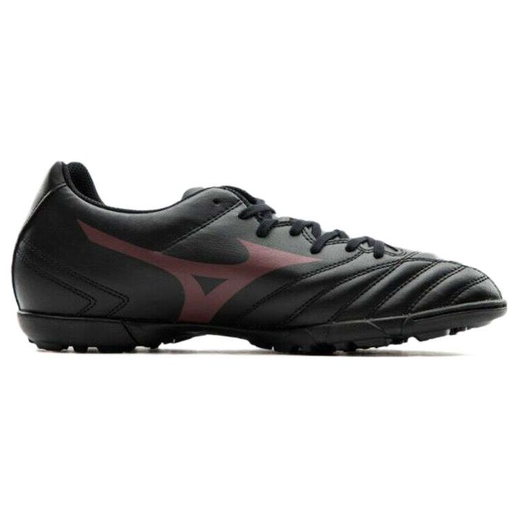 Mizuno Monarcida Neo II Round Toe Lace-Up TF (Rubber Studs) Slip-Resistant Durable Support Lightweight Soccer Shoes Men Sneaker Black P1GD210500