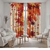 Autumn Maple Leaf Pattern Curtains Polyester Fabric Suitable Bedroom Living Room Decoration Made Of Machine Washable Window Treatment