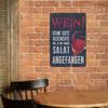 Decorative Metal Signs with German Phrases for Bar, Pub, and Home Decor – Vintage-Style Wall Plaques