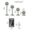 Wiederaufladbarer Solar-Bodenventilator mit flexibler Höhenverstellung Leiser Teleskop-Schreibtischventilator für Terrassen, Gärten und kleine Räume