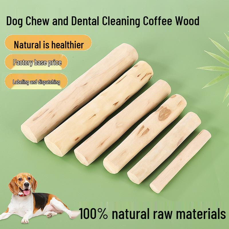 Natürlicher Langlebiger Hund Holz Kauspielzeug - Gesundes Zahnreinigungsspielzeug