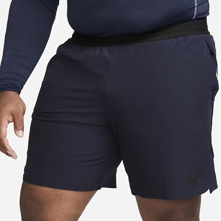 Nike Dri-FIT Flex Rep Pro Collection Color Blocked Elastic Waist Casual Sports Shorts Men shorts Dark-Blue DD1700-451