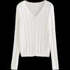 Women's V-neck Ribbed Knit Cardigan