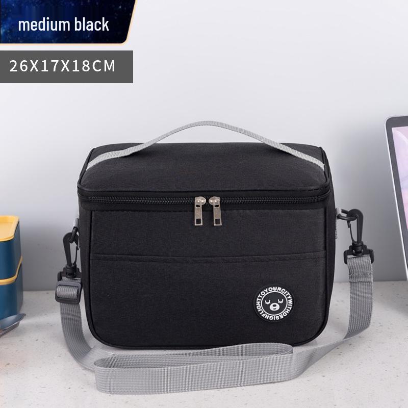 Large Capacity Insulated Lunch Bag with Aluminum Foil and Shoulder Strap