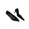 Black Pointed High Heels Women's Shoes New Spring and Autumn Temperament Fine Heel Suede Burgundy Light Mouth Single Shoes
