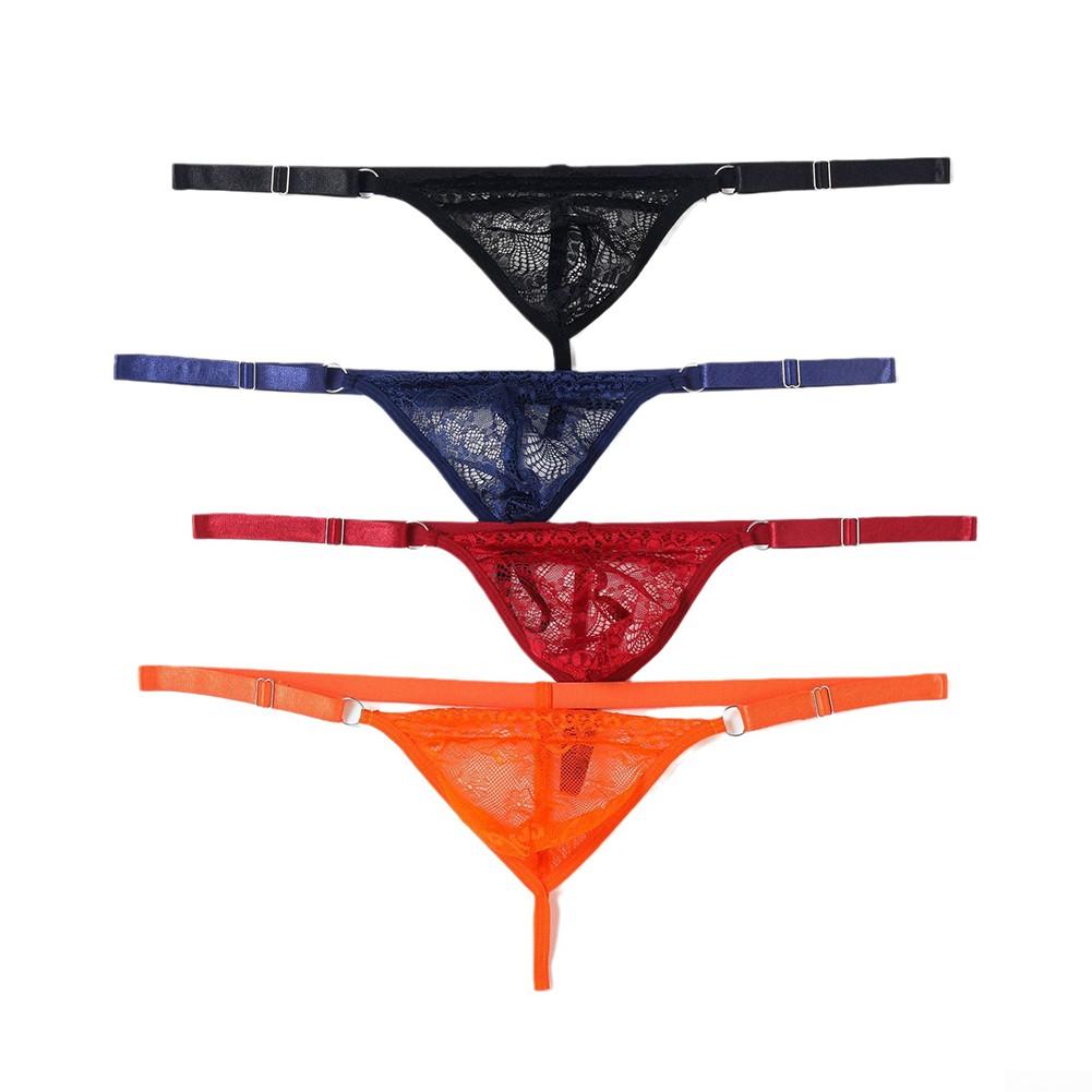 Underwear Lace Thongs Briefs Bulge Pouch G-String Low Waist