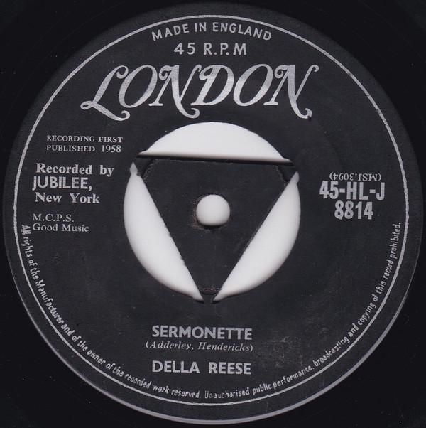 

7inch Record DELLA REESE - Sermonette 45HLJ8814 London Records 1959 UK Jazz Used