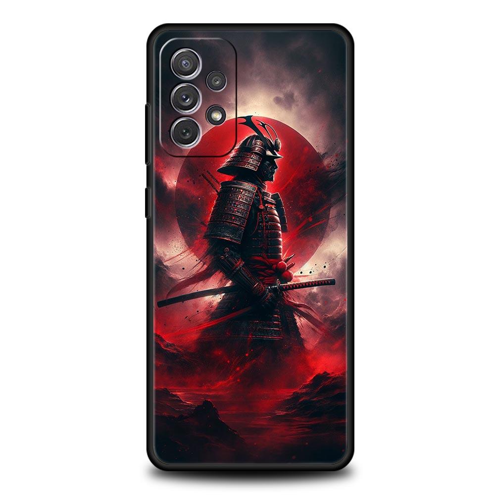 Japanisches Bushido Samurai Hülle für Samsung A57 A37 A51 A71 A21S A17 A11 A15 A25 A41 A23 A33 A53 A73 A07 A05S A13 A35 A55 5G Cover