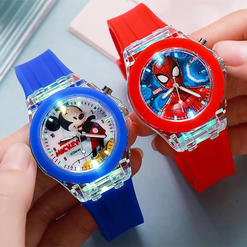 Summer Cartoon Children'S Watch, Luminous Luminous Primary And Secondary School Student Watch, Silicone Quartz Watch
