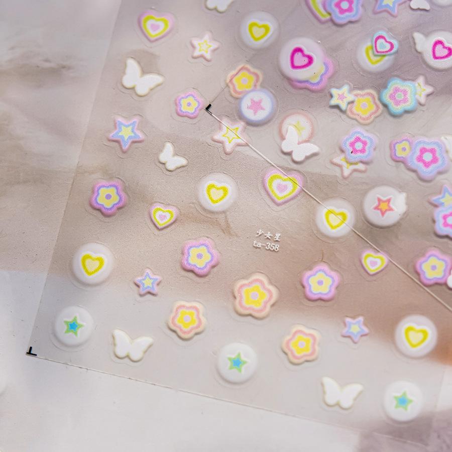 Thin Tough Star Butterfly Stickers Nail DIY Production Creative Decoration Stickers
