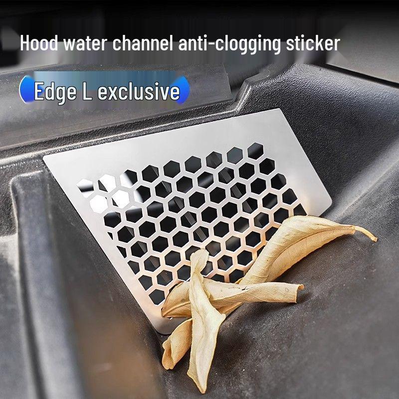 Stainless Steel Insect-Proof Anti-Clog Drain Cover for Ford Edge L Windshield Trough