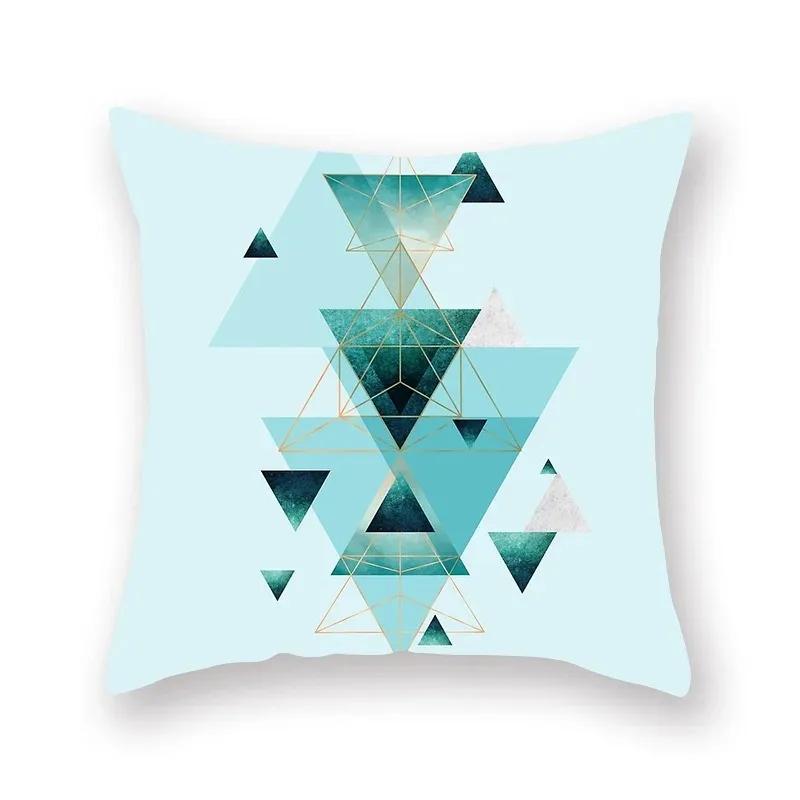 Copricuscino Divano Soggiorno Auto Lusso Decorazione Casa Copricuscino Astratto Geometrico Blu Copricuscino da Lancio