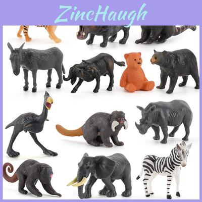 Simulation Tiger Lion Giraffe Elephant Hippopotamus Wild Animal Model Ornament For Educational Display And Collectors