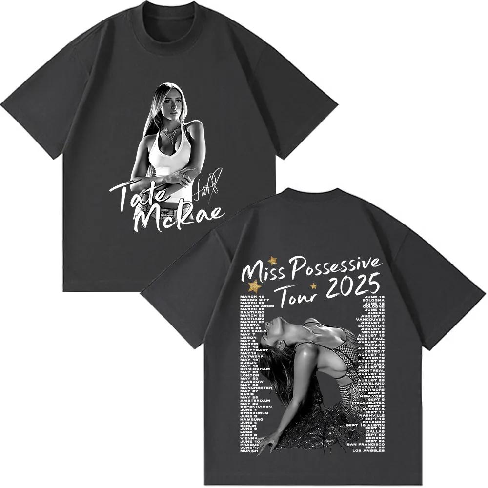 2026 Summer Tate McCray World Tour T-shirt Miss Fan Gift Men's Fashionable Casual 100% Cotton Loose Short-sleeved Shirt Y2K