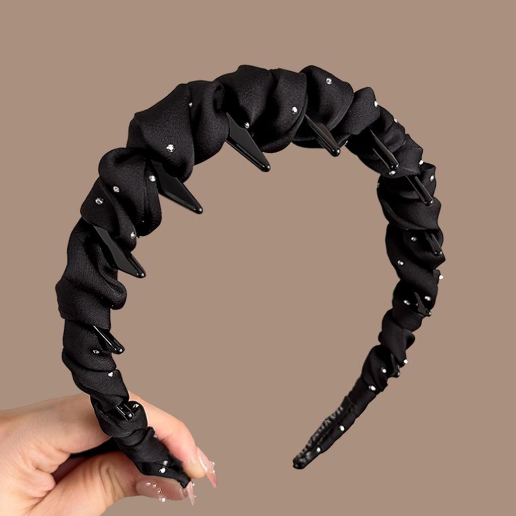 Elegant Rhinestone High Crown Headband for Women - Stylish Everyday Hair Accessory