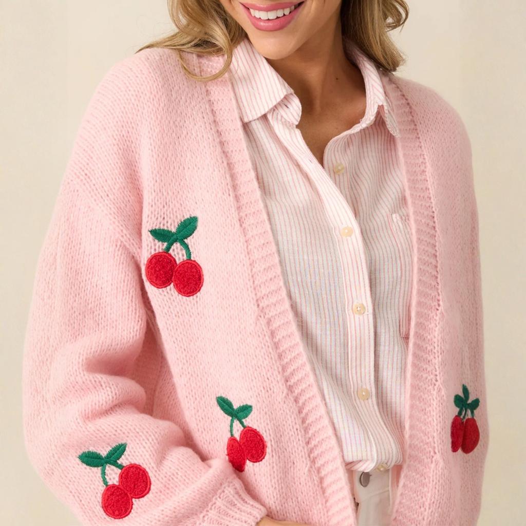 Casual Minimalist Cardigan Knit Outerwear For Women