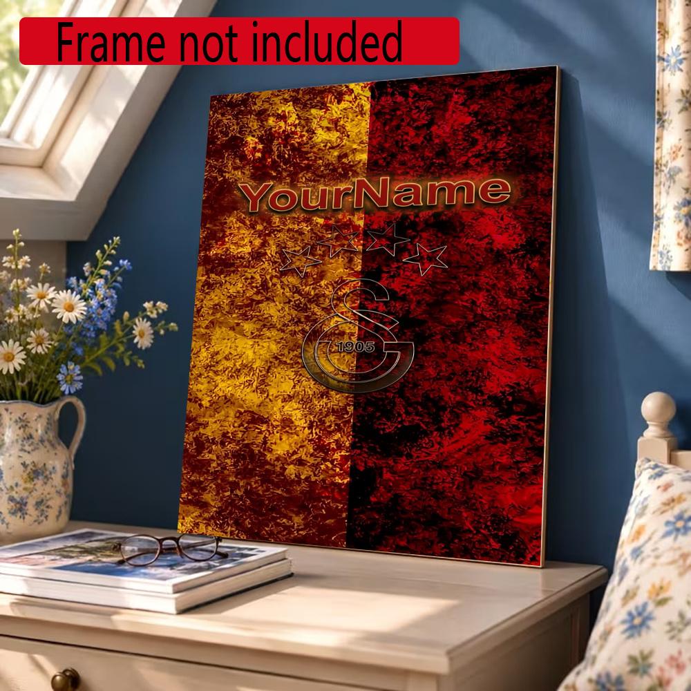 Galatasaray Customize Your Name Diamond Painting Round Diamond Diy Frameless Holiday Artwork Suitable For Home Office Wall Decoration