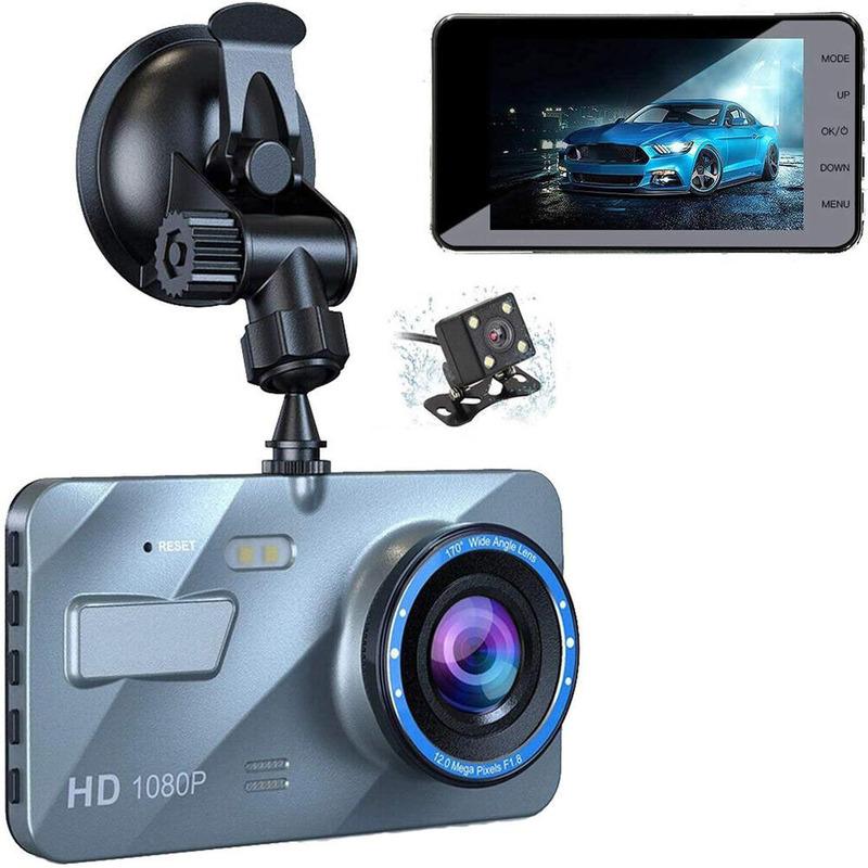 4 Inch LCD Screen Dash Cam 1080P FHD DVR Car Driving Recorder 170° Wideangle MultiFunctionality for All Car Models