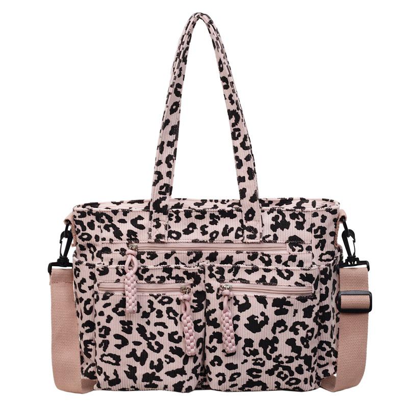 Women's Leopard Print Tote: Versatile Large Capacity Shoulder & Crossbody Bag