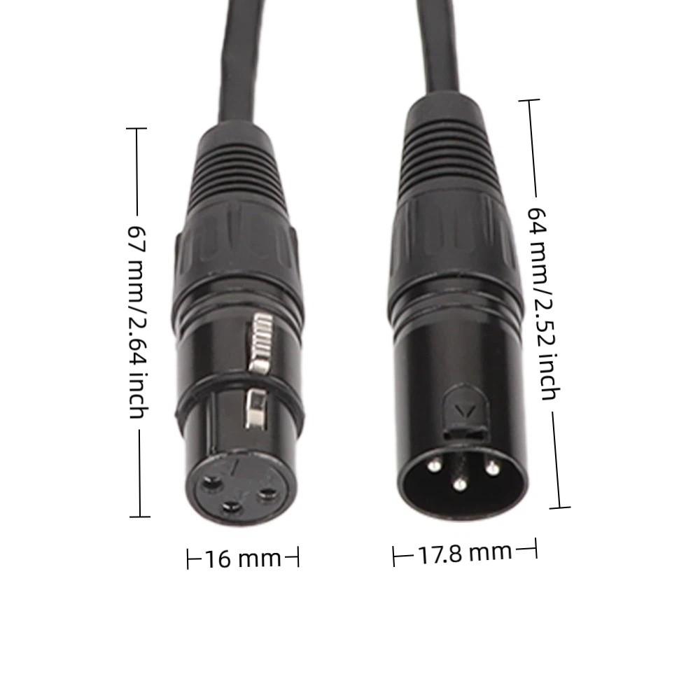 2PCS 3pin XLR3 to RJ45 Female Cable Plug and Play XLR Network Cord for LED Strip Recording Studio