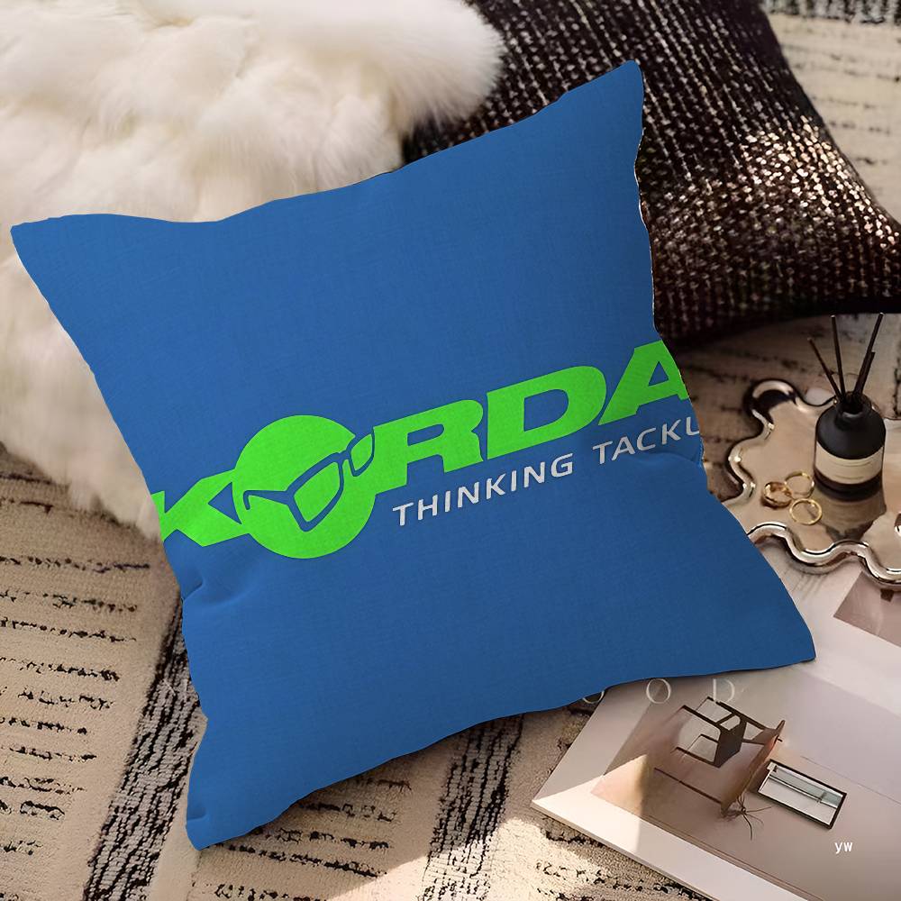 KKordas Fishing Logo Pillow Gifts Home Office Furnishings Bedroom Sofa Car Cushion Cover Case 45x45cm