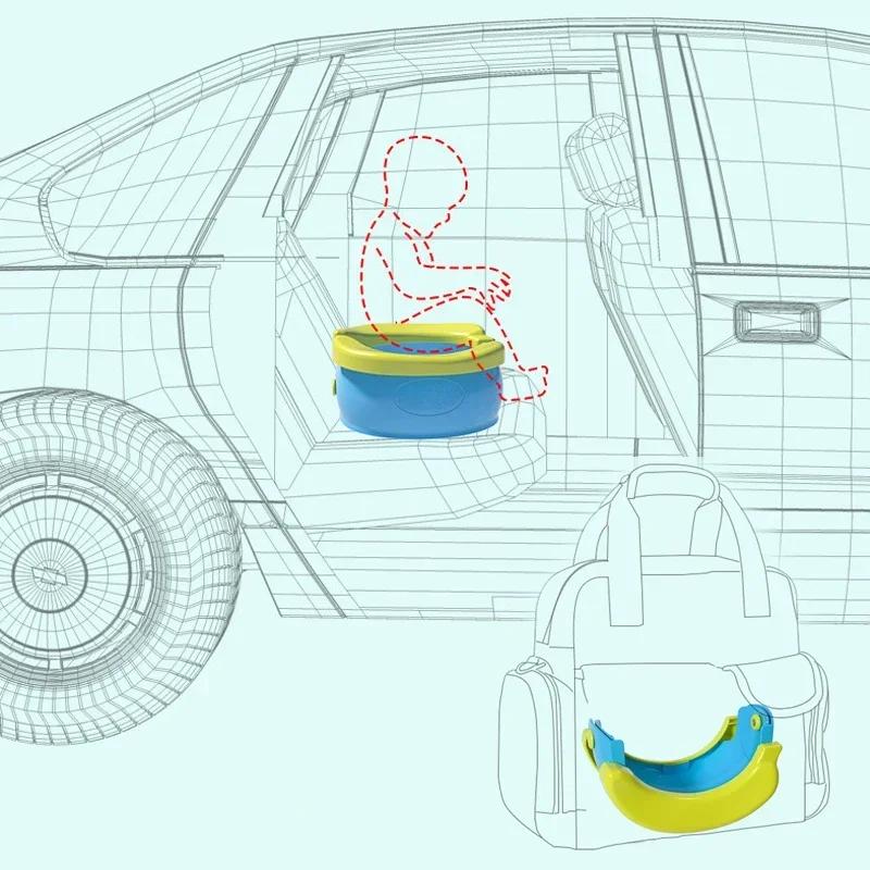 Inodoro para niños Inodoro plegable tipo banana Inodoro para bebé para coche Inodoro para bebé Inodoro Lavabo portátil para niños Sin limpieza Turismo al aire libre