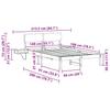 Bed Frame with Headboard Brown 140 x 190 cm Solid Pine Wood