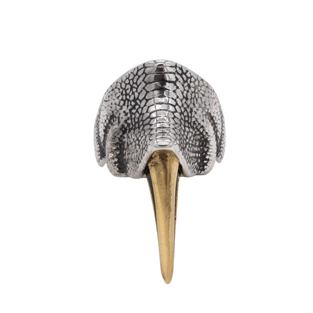 

Animal Claw Ring 316L Stainless Steel Jewelry Punk Teeth Ring Size 7-13 13 золотистий