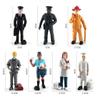 7 Pcs/set Simulation Model  Toys Static Veterinary Pilot Postman Baker Doll Decoration Model