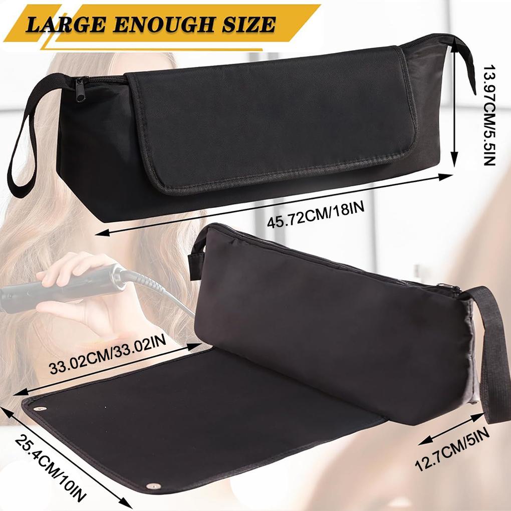 Hair Accessories Heatproof Mat Travel Bag Organize Hair Styling Appliances Tangles Hair Brush