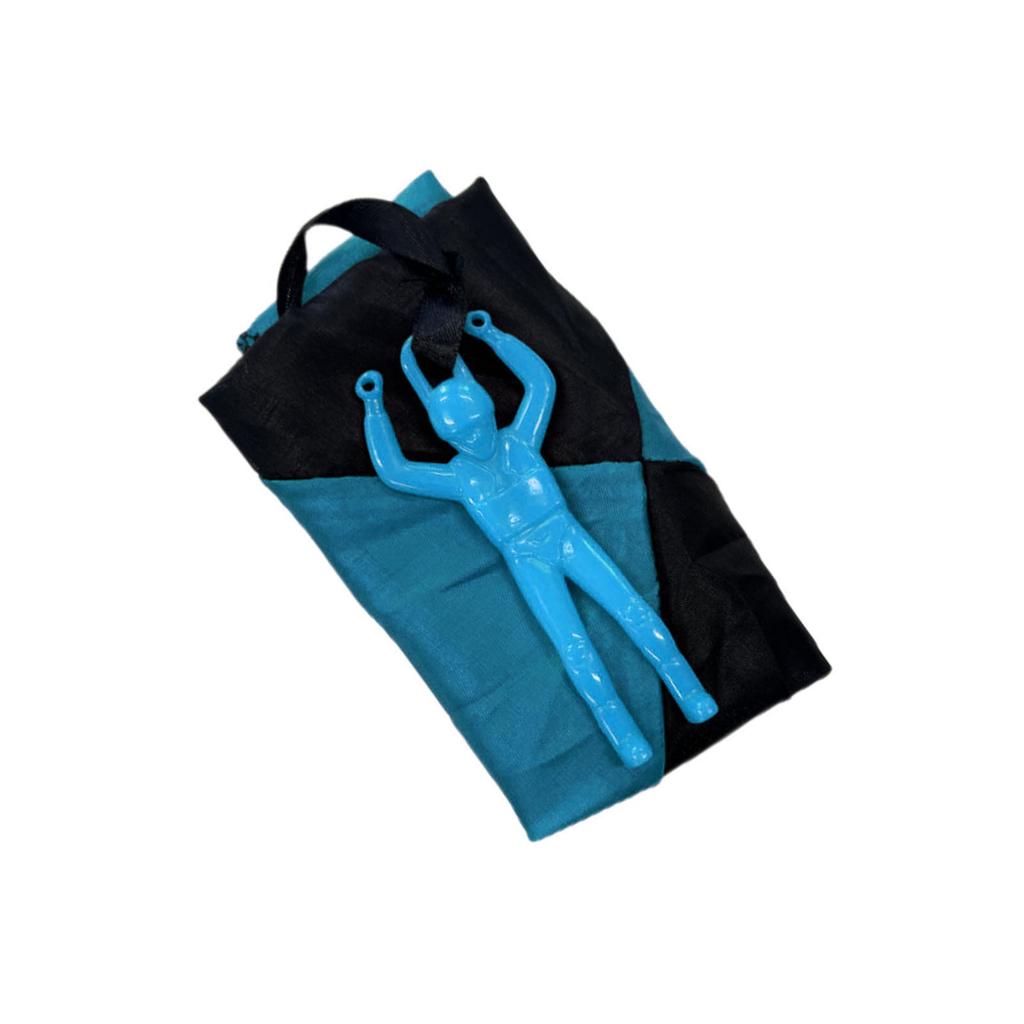 Parachute Toy Hand Throwing Parachute Outdoor Children Paratrooper Toy Improves Manipulative Ability Blue