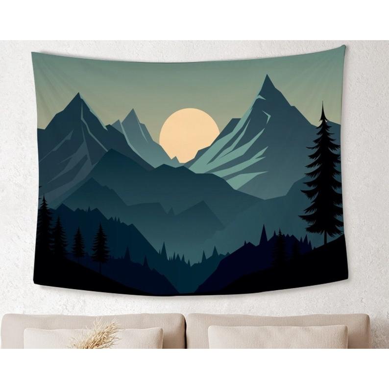 mountains tapestry 75x100