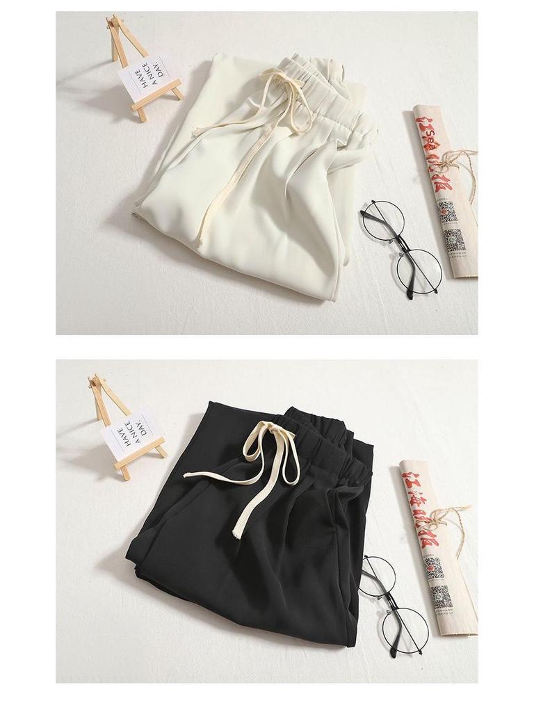 High-End Women's Ice Silk Loose-Fit Wide-Leg Pants – Spring To Winter