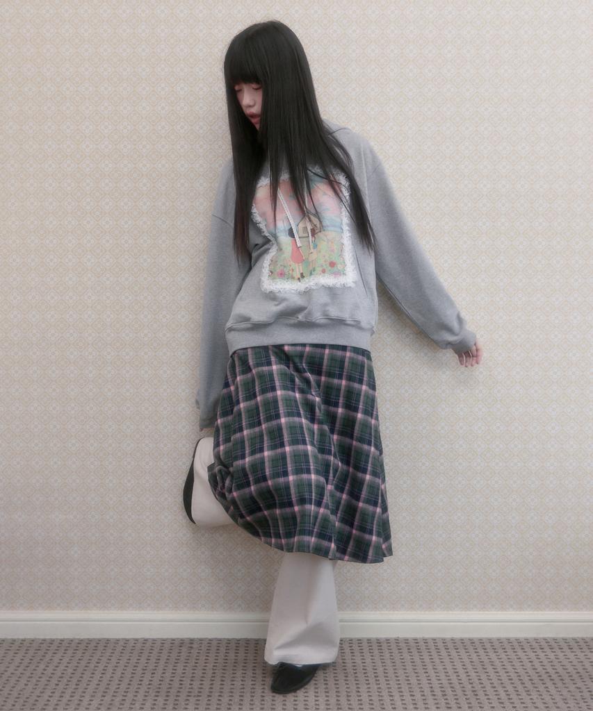 Aiiiai Pin-Up Check Layered Skirt
