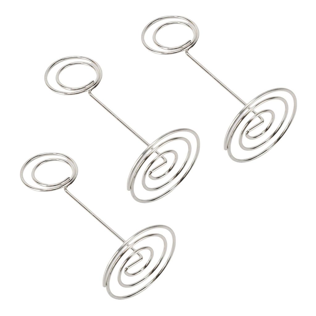 20 Pcs Table Number Holder 85mm Round Iron Place Card Holder Desktop Photo Memo Stand for Wedding Party Graduation