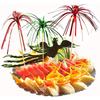 Toppers de Cupcake de Fogos de Artifício Palitos com Franja de Folha Decorações de Bolo para Feriados Palitos de Comida Para Festa de Formatura Palitos de Frutas para Sobremesa