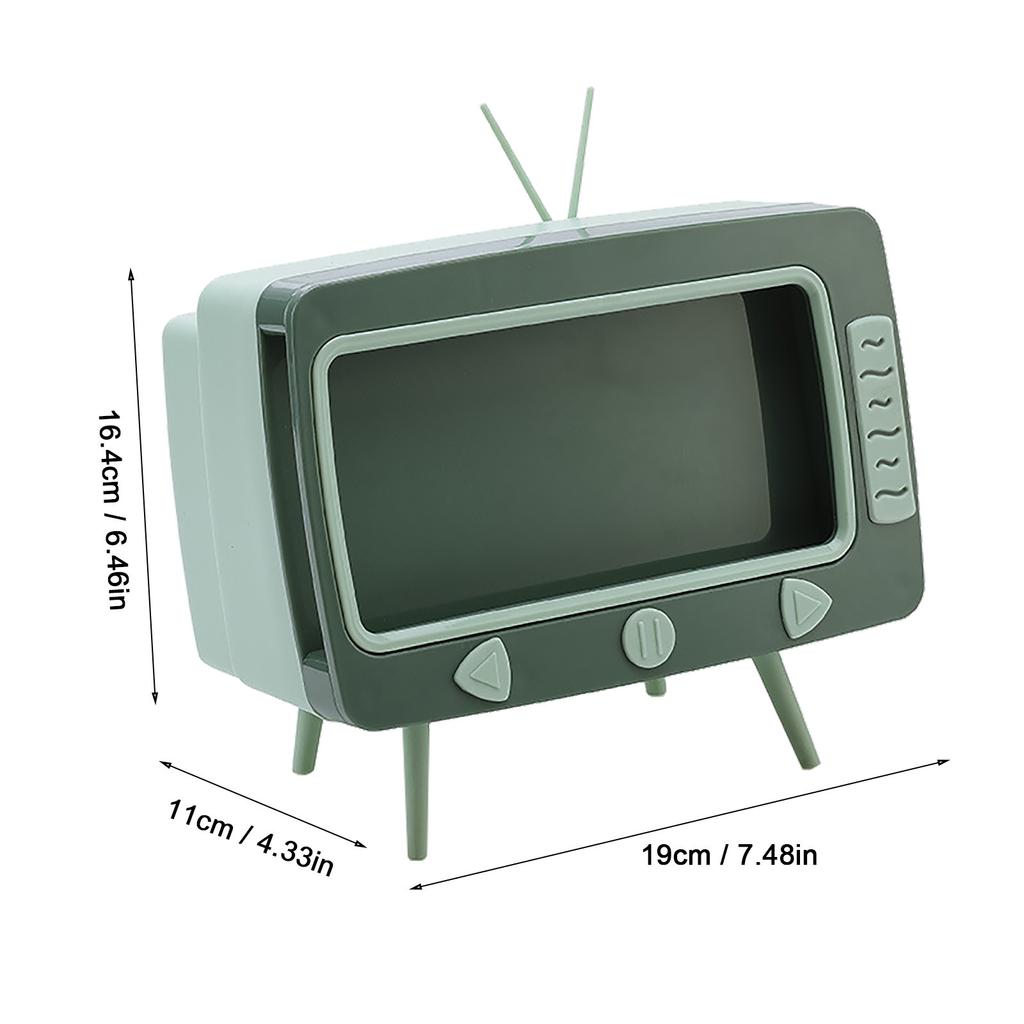 TV Tissue Box Mobile Phone Stand Desktop Tissue Napkin Container Holder Rack