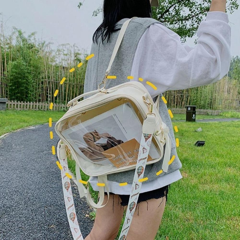 

High-capacity Shoulder Bag Transparent Crossbody Bag Durable Jelly Bag